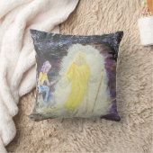 紫と黒の森と光のイエス クッション (ブランケット)