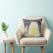 紫と黒の森と光のイエス クッション (椅子)