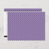 紫と黒の水玉模様レシピカード ポストカード (正面/裏面)