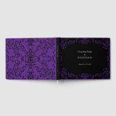 紫と黒の渦巻きゴシッ結婚クス ゲストブック (全面)