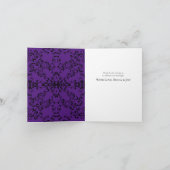 紫と黒の渦巻きゴシッ結婚クス サンキューカード (内部)