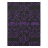 紫と黒の渦巻きゴシッ結婚クス テーブルクロス (正面)