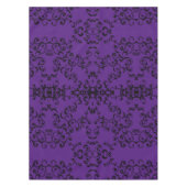 紫と黒の渦巻きゴシッ結婚クス テーブルクロス (正面)