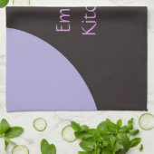 紫と黒の渦巻き キッチンタオル (折り畳み)