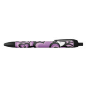 紫と黒の熱のシームレスパターン 黒ボールペン (トップ)