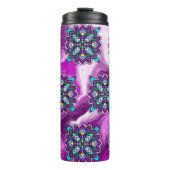 紫と黒の神秘的なマンダカラフルラ タンブラー (正面)