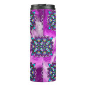 紫と黒の神秘的なマンダカラフルラ タンブラー (裏面)