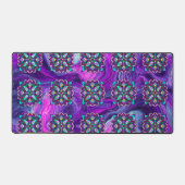 紫と黒の神秘的なマンダカラフルラ デスクマット (正面)