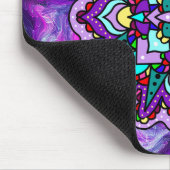 紫と黒の神秘的なマンダカラフルラ マウスパッド (コーナー)