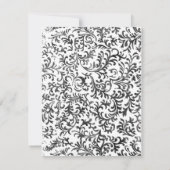 紫と黒の結婚式のRSVP 出欠カード (裏面)