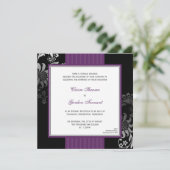 紫と黒の結婚式招待状-紫 招待状 (スタンド正面)