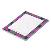 紫と黒の色のブロックのメモパーソナライズされた帳 ノートパッド (回転)