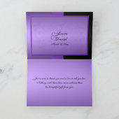 紫と黒の花柄写真サンクスカード サンキューカード (内部)