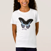 紫と黒の蝶 Tシャツ (正面)