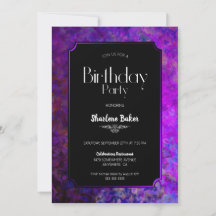 紫と黒の誕生日パーティー