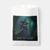 紫と黒の邪悪なハロウィーンの魔女 フェイバーバッグ (正面)