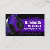 紫と黒のDJ名刺 名刺 (正面)