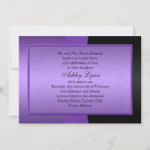 紫と黒のSweet sixteenパーティの招待状 招待状 (裏面)