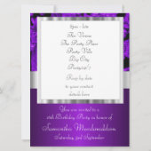 紫と黒のsweet sixteen 招待状 (裏面)