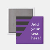 紫と黒カスタマイズ マグネット (正面/裏面)