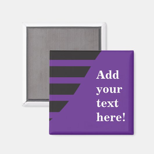 紫と黒カスタマイズ マグネット (正面/裏面)
