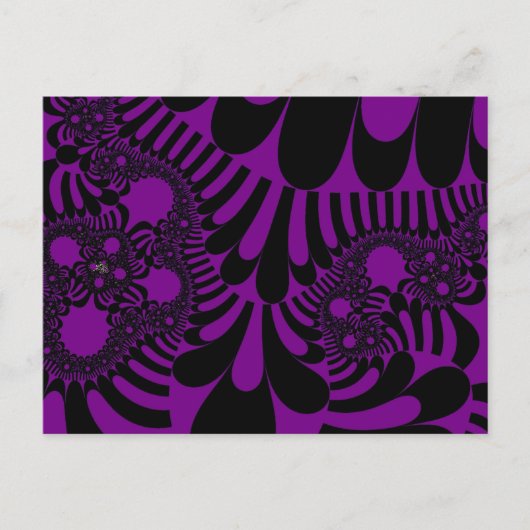 紫と黒モダン ポストカード (正面)