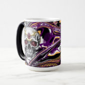 紫と黒砂糖スカルハロウィーン モーフィングマグカップ (正面左)