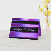 紫と黒 カード (黄色い花)