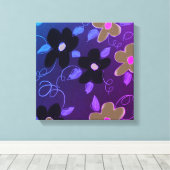 紫と黒 キャンバスプリント (インサイチュ (ウッドフロア))