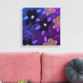 紫と黒 キャンバスプリント (インサイチュ (リビング))