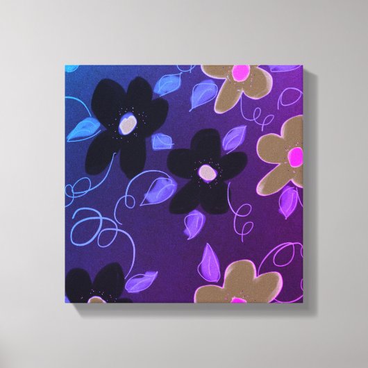 紫と黒 キャンバスプリント (正面)