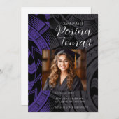 紫と黒 招待状 (正面/裏面)