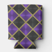 紫と黒(金ゴールド正方形) 缶クーラー (裏面)