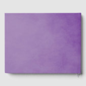 紫にお洒落白ユニコーンのレインボーブカラー ゲストブック (裏面)