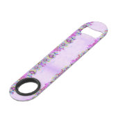 紫にかわいい花と蝶 スピード栓抜き (裏面アングル)