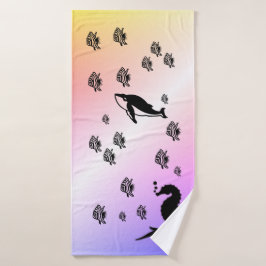 紫に向かう バスタオル