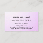 紫に滴るレインボー絵を描ユニコーン淡い色の 名刺 (裏面)