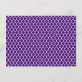 紫に白い名門私立校風の染みを移した エンクロージャーカード (裏面)