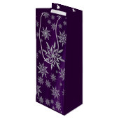 紫に輝く銀の雪 ワインギフトバッグ (裏面アングル)