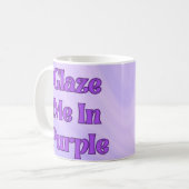 紫に釉薬を塗る コーヒーマグカップ (正面左)