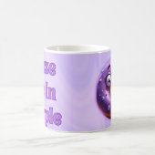 紫に釉薬を塗る コーヒーマグカップ (中央)