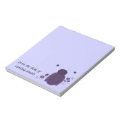 紫のお洒落ラディバグ ノートパッド (回転)