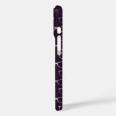 紫のかわいらしおたくヒップスター眼鏡パターン Case-Mate iPhoneケース (裏面 / 左)