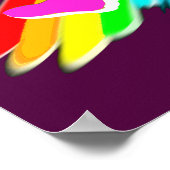 紫のかわいらしチアリーパーソナライズされたダーのポスター ポスター (角)