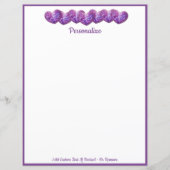 紫のかわいらしハートのロマンチックな行パーソナライズされた (正面)