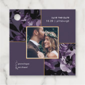 紫のかわいらしフローラ写真の保存日付 フェイバータグ (正面)