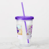 紫のかわいらし春 アクリルタンブラー (左)
