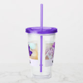 紫のかわいらし春 アクリルタンブラー (右)