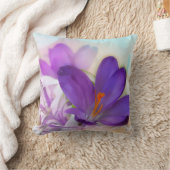紫のかわいらし春 クッション (ブランケット)