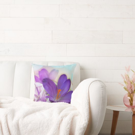 紫のかわいらし春 クッション (ソファ)